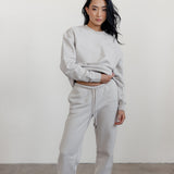 FLEECE FIT SWEATSHIRT - ECRU