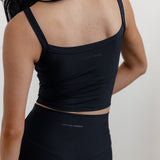 RIBBED SCULPT TANK TOP - BLACK