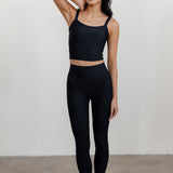 RIBBED SCULPT TANK TOP - BLACK
