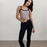 RIBBED SCULPT TANK TOP - MINK