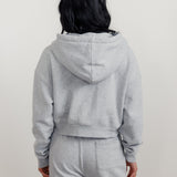 FLEECE FIT MINI FULL ZIP HOODIE - HEATHER GREY