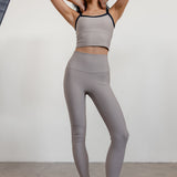 RIBBED SCULPT LEGGING - MINK