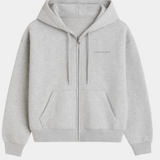 FLEECE FIT MINI FULL ZIP HOODIE - HEATHER GREY