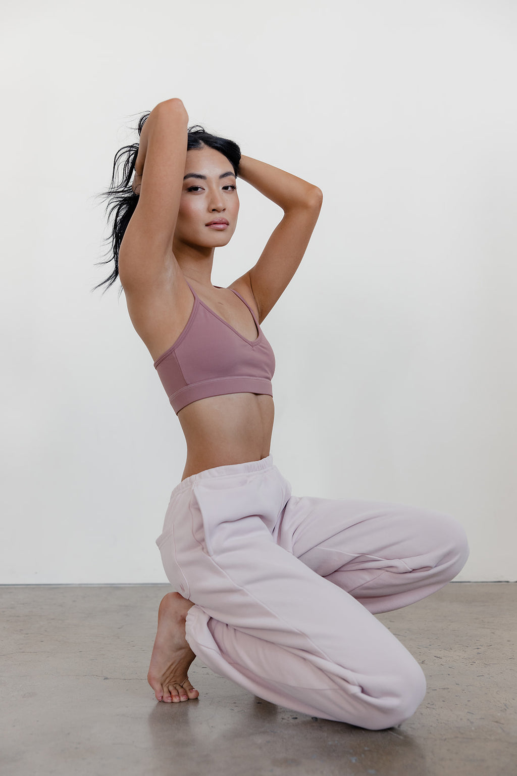 FLEECE FIT SWEATPANTS - LIGHT PINK