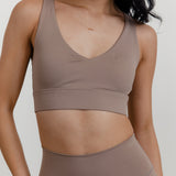 SECOND SKIN RACER BACK BRA - MOCHA