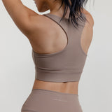 SECOND SKIN RACER BACK BRA - MOCHA