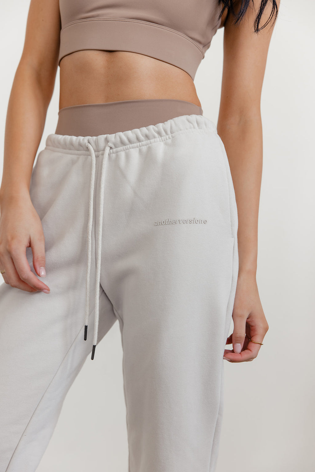 FLEECE FIT SWEATPANTS - ECRU