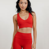 SECOND SKIN RACER BACK BRA - RED