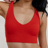 SECOND SKIN RACER BACK BRA - RED