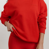 FLEECE FIT SWEATSHIRT - RED