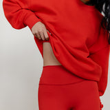 FLEECE FIT SWEATSHIRT - RED