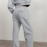 FLEECE FIT STRAIGHT LEG SWEATPANTS - HEATHER GREY