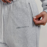 FLEECE FIT STRAIGHT LEG SWEATPANTS - HEATHER GREY