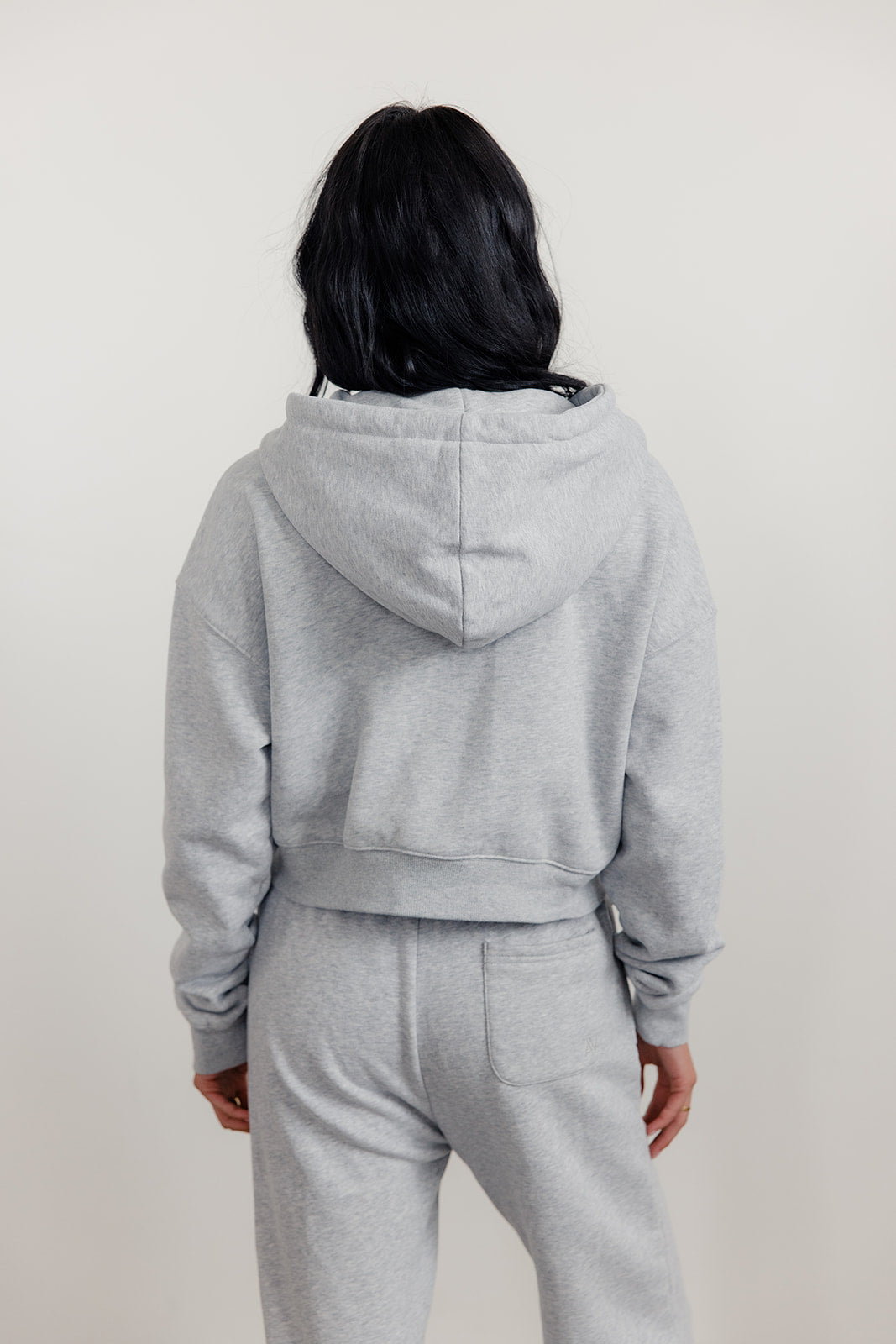 FLEECE FIT MINI FULL ZIP HOODIE - HEATHER GREY