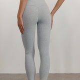 COTTON STRETCH LEGGINGS - HEATHER GREY