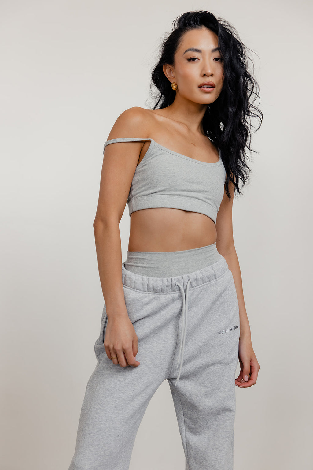 FLEECE FIT STRAIGHT LEG SWEATPANTS - HEATHER GREY
