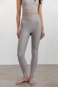 RIBBED SCULPT LEGGING - MINK