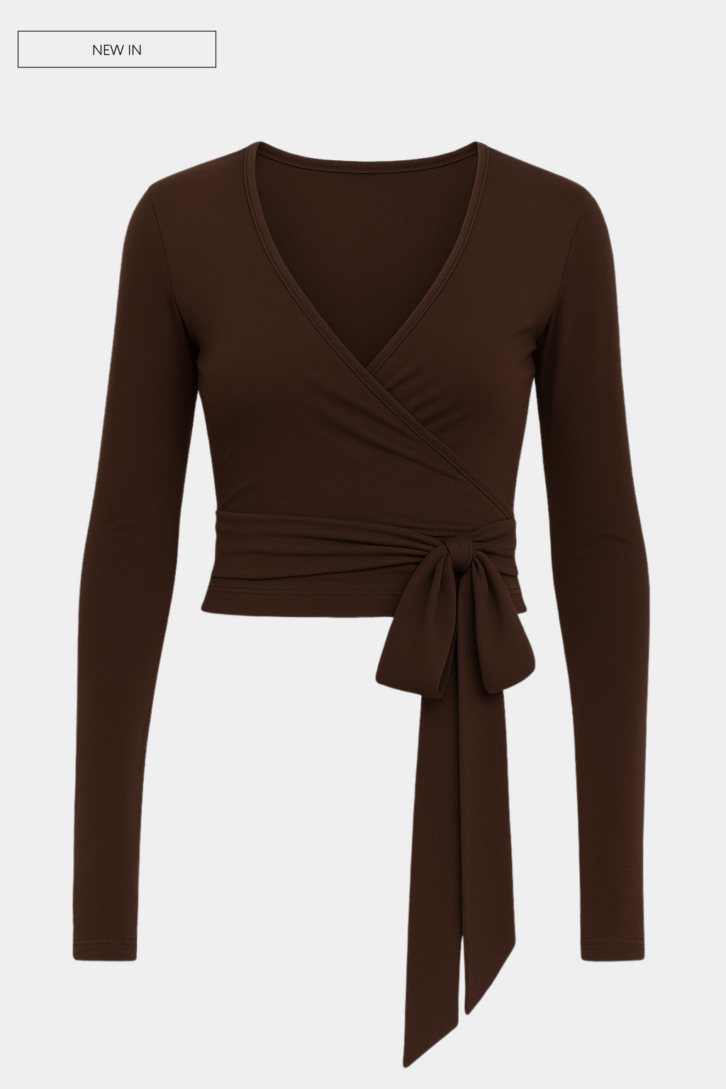 Soft Wrap Top - Dark Brown