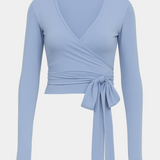 Soft Wrap Top - Powder Blue
