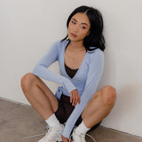 Soft Wrap Top - Powder Blue