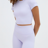 SECOND SKIN CROPPED TEE - LAVENDER