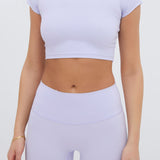 SECOND SKIN CROPPED TEE - LAVENDER