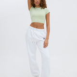 SECOND SKIN CROPPED TEE - SOFT GREEN
