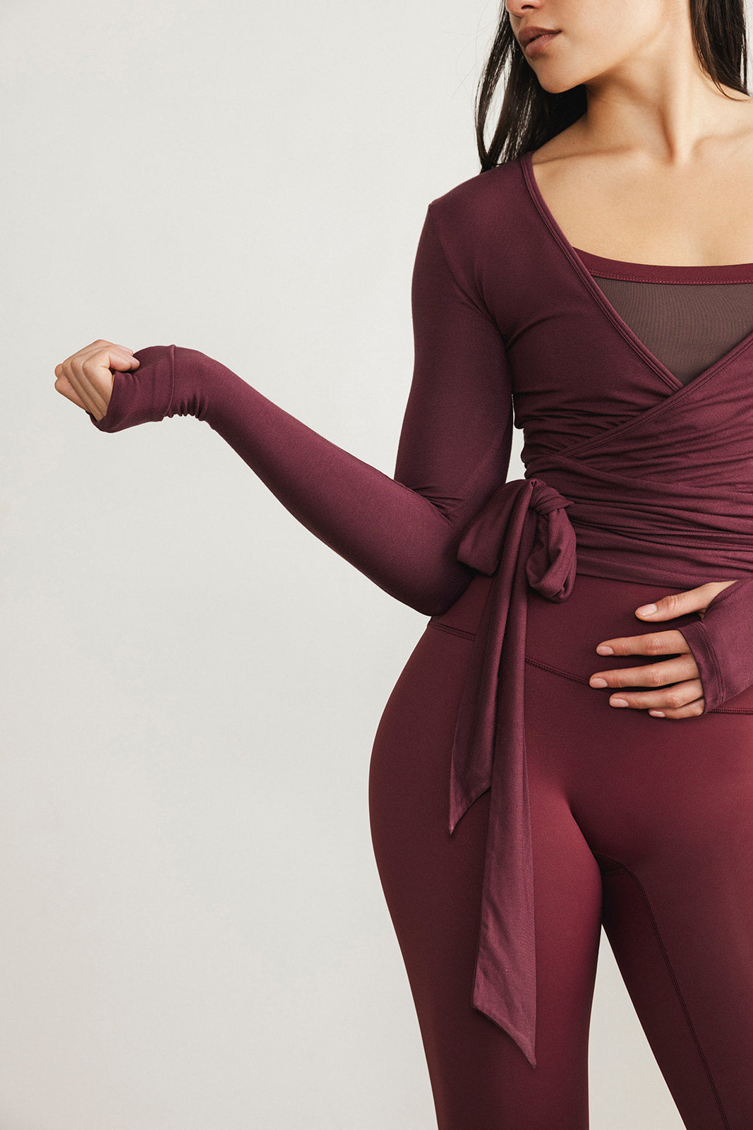 Soft Wrap Top - Merlot