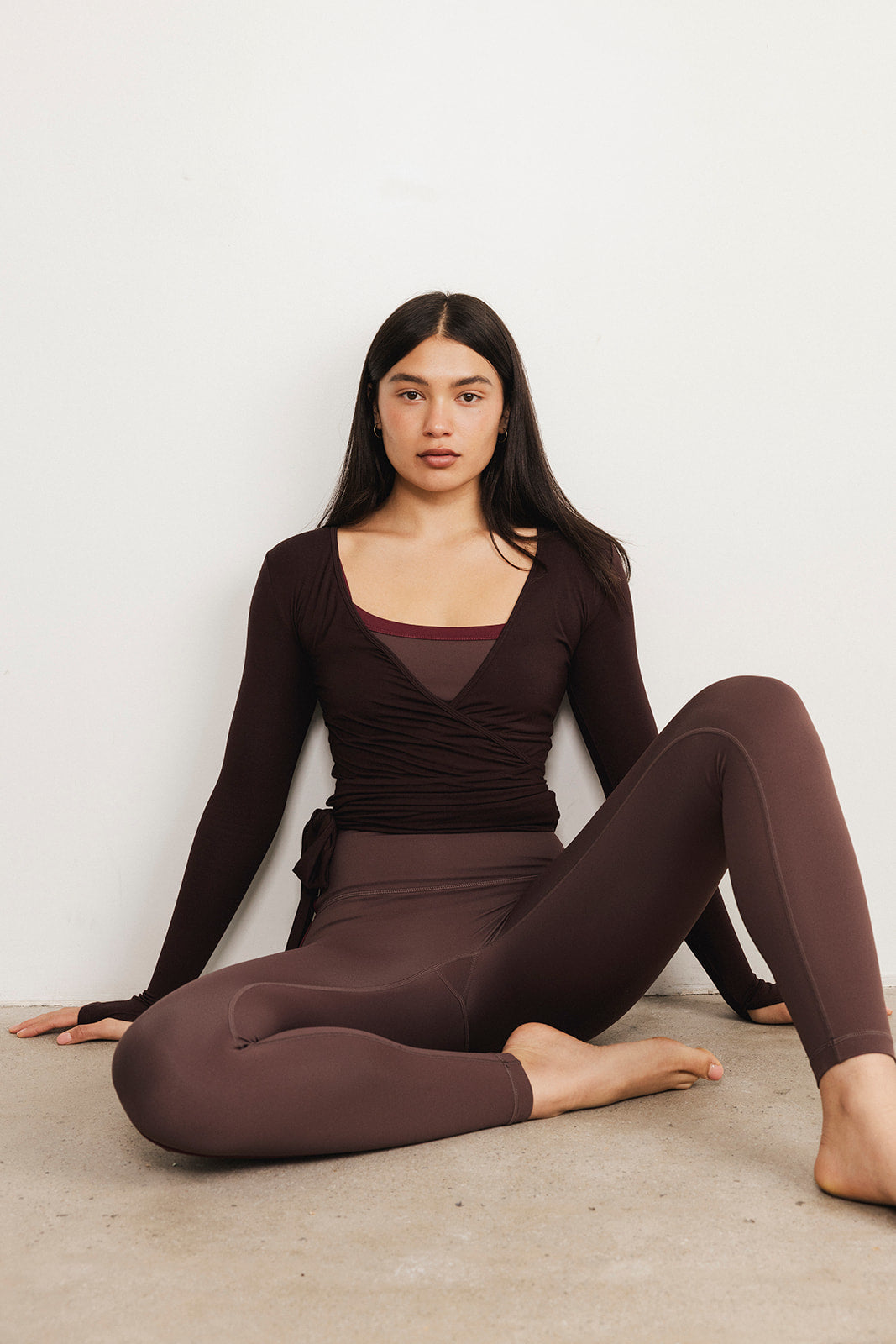 Soft Wrap Top - Dark Brown