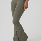 SECOND SKIN FIT FLARE LEGGINGS - OLIVE