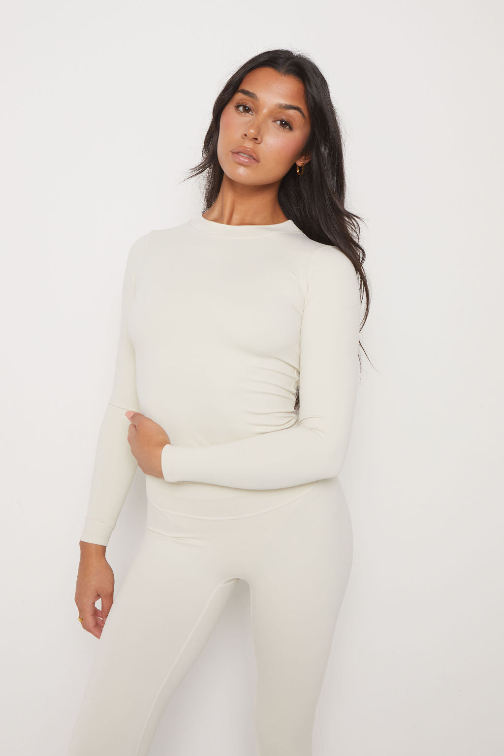 LONG SLEEVE SECOND SKIN TEE - BONE