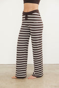 Brown Stripe Knit Trousers