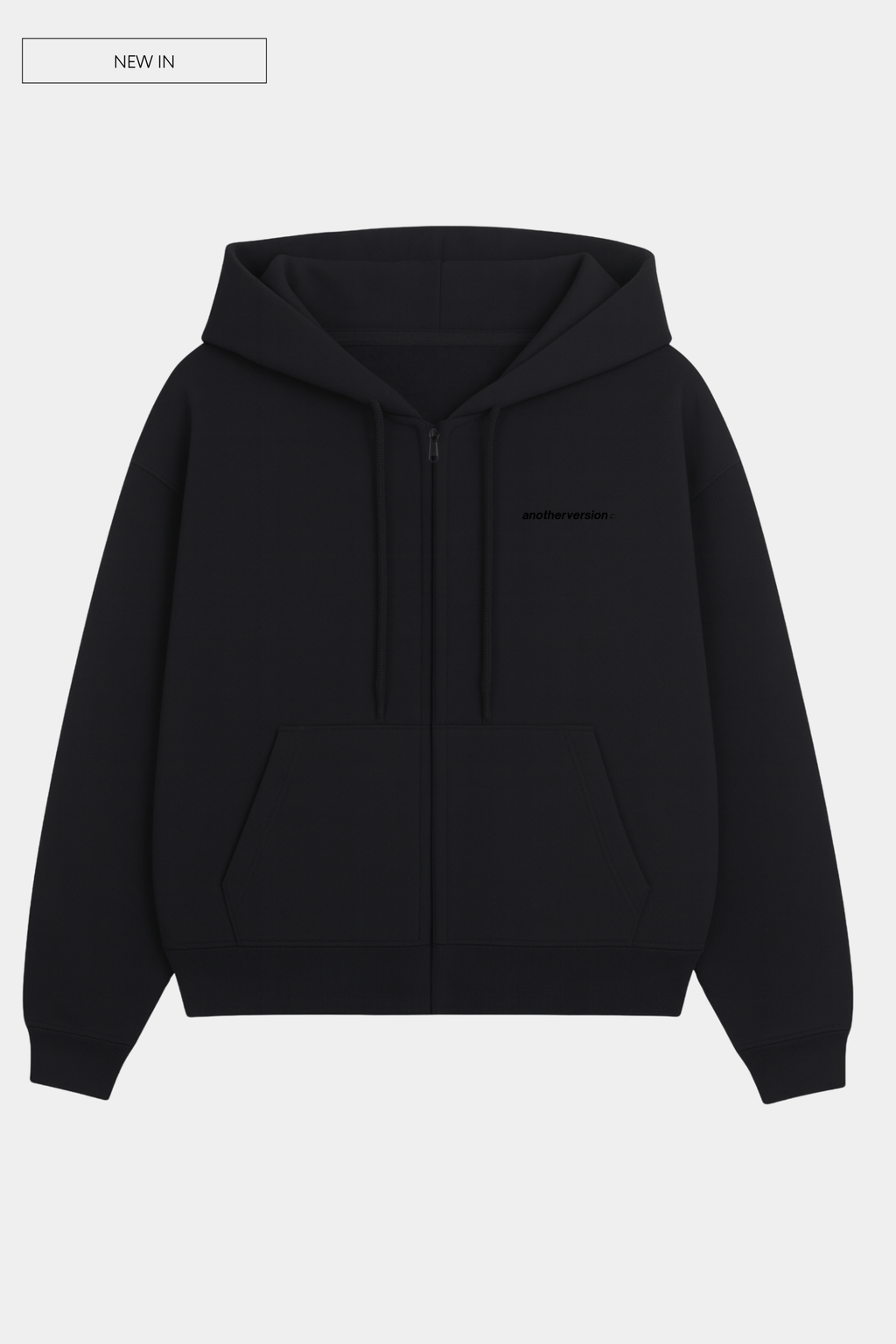 FLEECE FIT MINI FULL ZIP HOODIE - BLACK