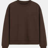 FLEECE FIT SWEATSHIRT - COFFEE BROWN