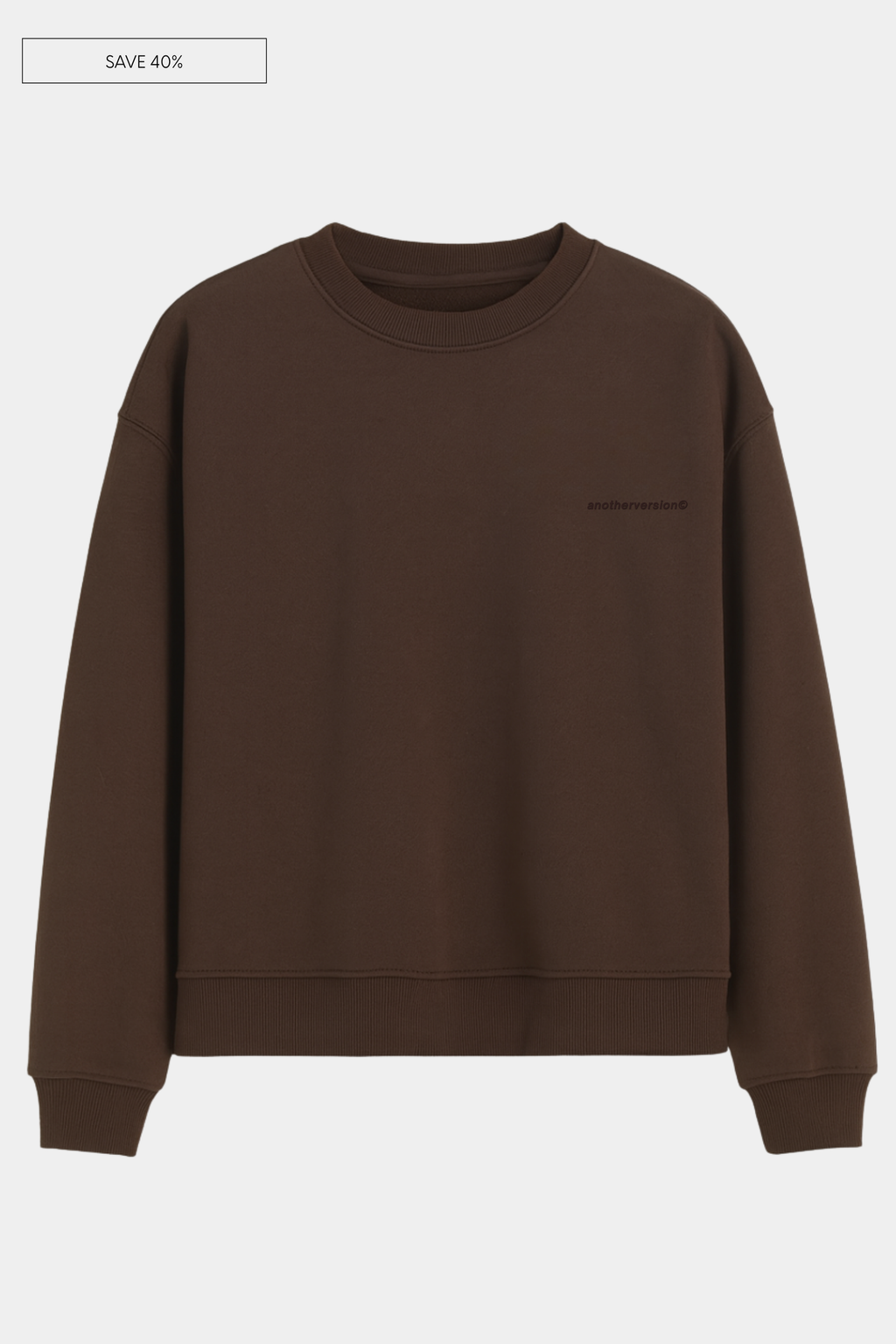 FLEECE FIT SWEATSHIRT - COFFEE BROWN