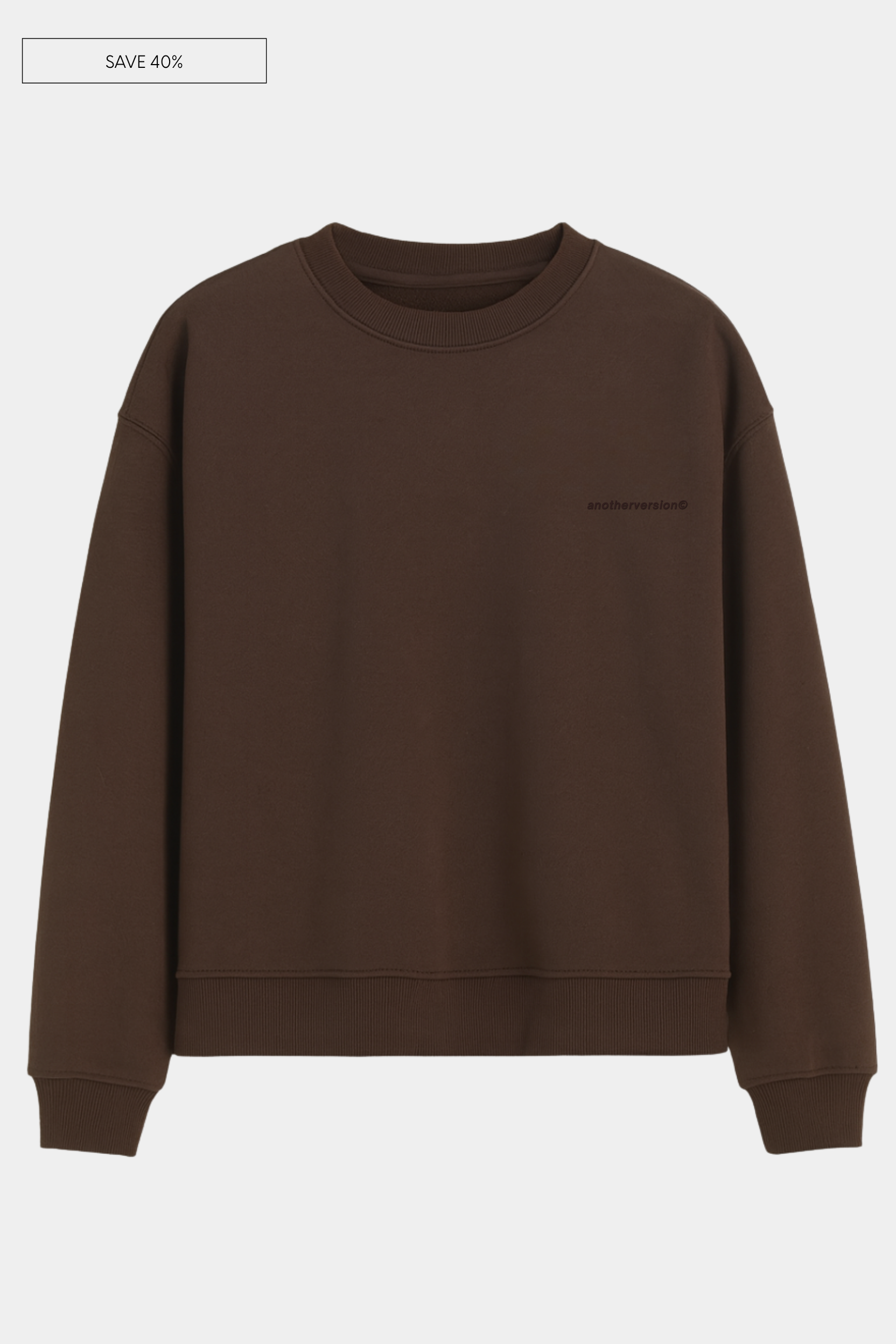 FLEECE FIT SWEATSHIRT - COFFEE BROWN