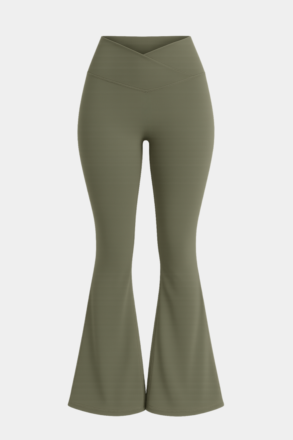 SECOND SKIN FIT FLARE LEGGINGS - OLIVE