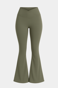 SECOND SKIN FIT FLARE LEGGINGS - OLIVE