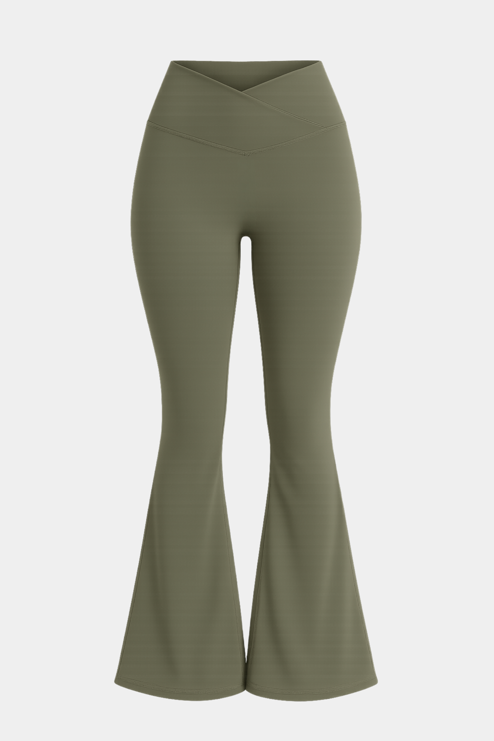 SECOND SKIN FIT FLARE LEGGINGS - OLIVE