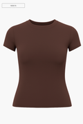 SECOND SKIN TEE - BROWN