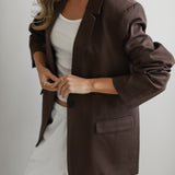 THE ULTIMATE BLAZER- DARK BROWN