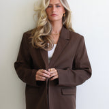 THE ULTIMATE BLAZER- DARK BROWN