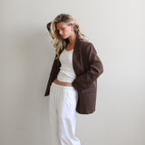 THE ULTIMATE BLAZER- DARK BROWN