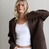 THE ULTIMATE BLAZER- DARK BROWN