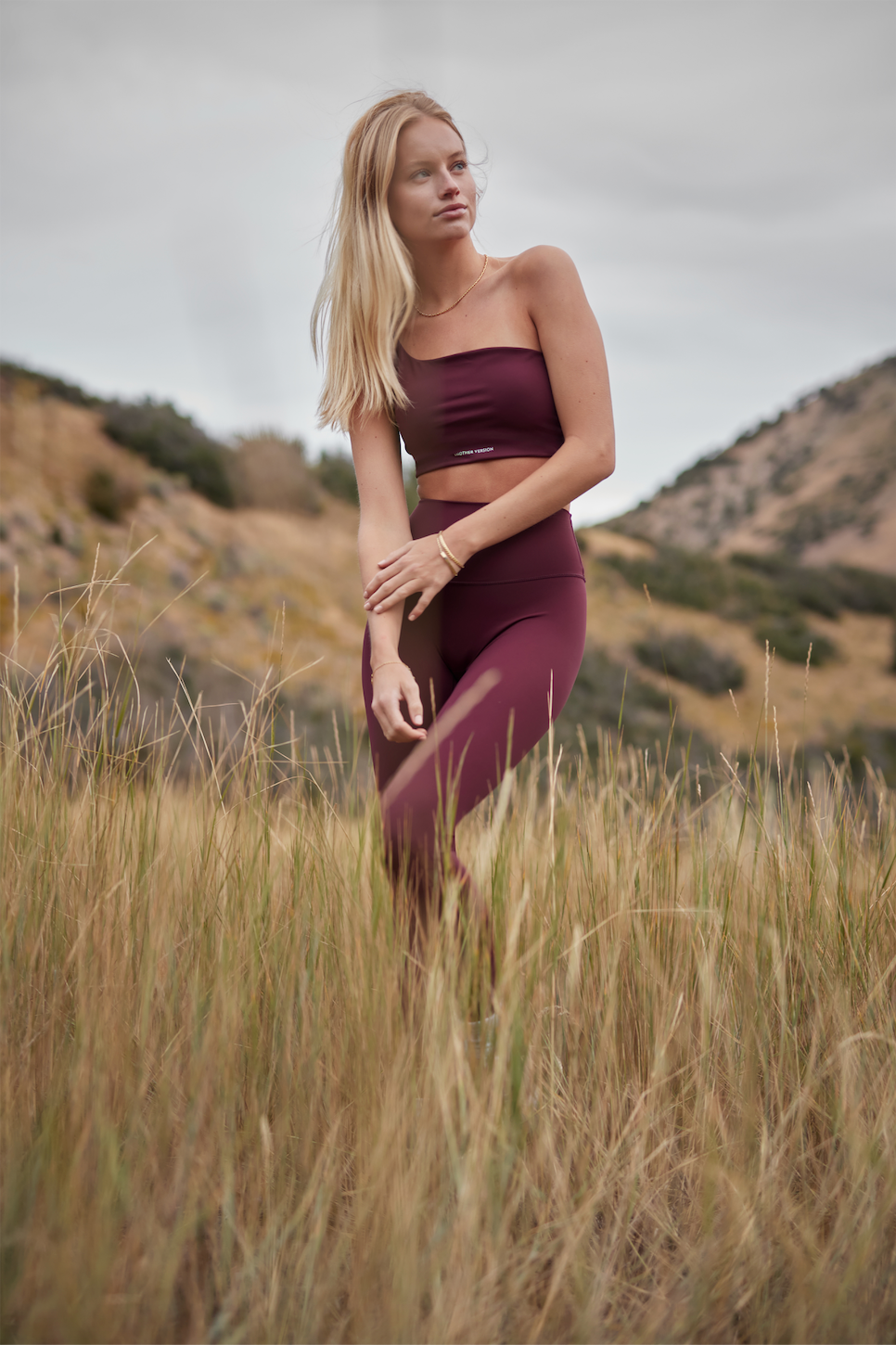 SECOND SKIN ONE SHOULDER BRA - MERLOT